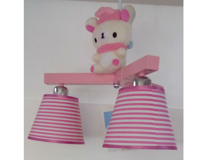 Pink Teddy Bear Hanging Light